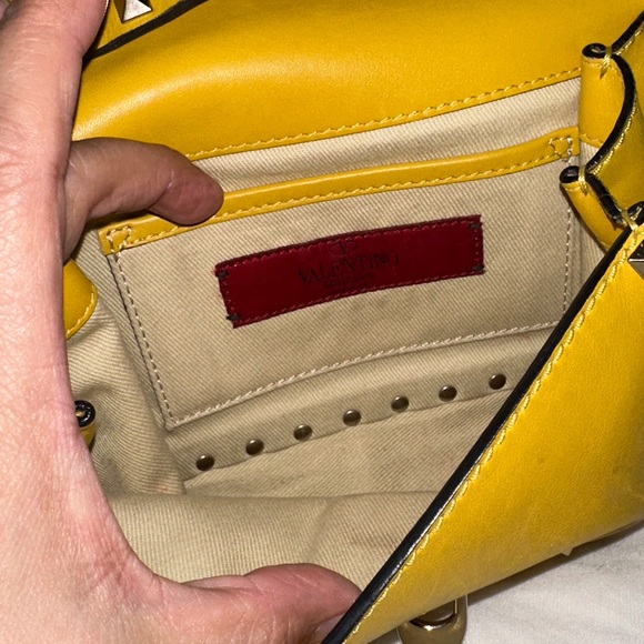 Valentino Garavani Mustard Studded Crossbody Bag - Picture 4 of 6